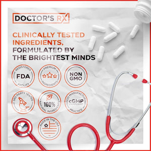 Doctor'S RX | #1 Rated Female Fertility Prenatal Supplement for Higher Conception Rates, Healthier Eggs & Hormone Balance | Ultra Dosed + 14 Ingredients | 3Rd Party Tested & USA Made - 60 Capsules