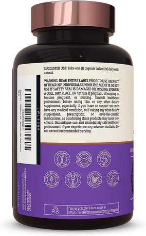 KSM-66 Ashwagandha Supplement W/L Theanine & Alphawave - Zenwell Everyday Stress Relief, Mood Support, Cognitive, Brain Health - Ashwagandha for Men & Women - 60 Capsules