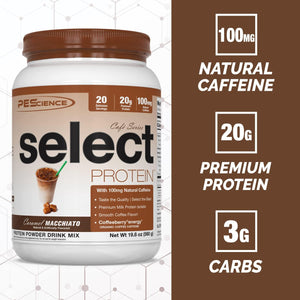 Pescience Select Cafe Protein, Iced Mocha, 20 Servings, Coffee Flavored Whey and Casein Blend