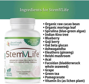 Powerful Stem Cell Formula and Daily Supplement, 90 Capsules, 100% Natural and Vegan
