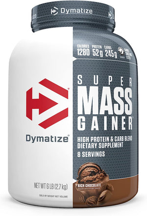 Dymatize Super Mass Gainer Protein Powder 52G Protein 1280 Calories 6 Pound Gourmet Vanilla & Rich Chocolate (Pack of 2)