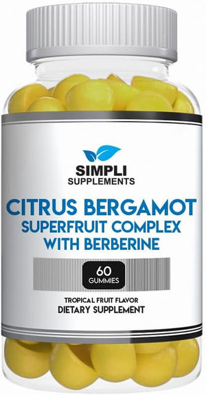 Premium Citrus Bergamot Extract Supplement with Berberine Gummies - 500Mg, 60 Gummies