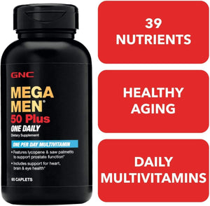 GNC Mega Men 50 plus One Daily, 60 Caps