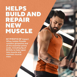 Myprotein Impact Whey Protein Isolate, 2.2 Lbs (40 Servings) Salted Caramel, 21G Protein & 6G BCAA per Serving, Gluten-Free, Protein Shake for Muscle Strength & Recovery