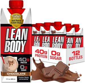 Lean Body Ready-To-Drink Cookies and Cream Protein Shake, 40G Protein, Whey Blend , 0 Sugar, Gluten No, 22 Vitamins & Minerals, (Recyclable Carton & Lid - Pack of 12) LABRADA , 17 Fl Oz (Pack of 12)