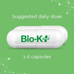 Bio-K + Extra Care Probiotic Supplement Capsules for Adult Men and Women, 80 Billion Active Bacteria, Promotes Immune System Health - Vegan & Gluten-Free Delayed Release, 20 Capules/Box