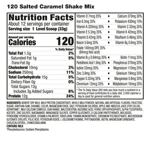 120 Shake Meal Replacement Powder | Salted Caramel Shake Mix to Support Healthy Weight Loss | 12G of Protein | Nutritional Drink | Low Calorie Food | 12 Servings