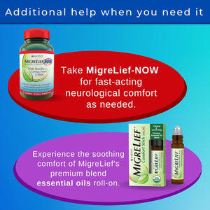 Migrelief+M, Nutritional Support for Menstrual Migraine Sufferers, 60 Caplets