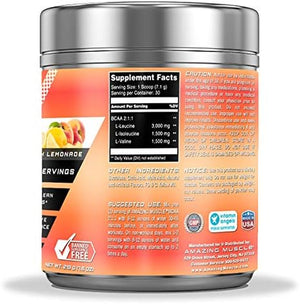 BCAA 2:1:1 Branched Chain Amino Acids Supplement | 6,000 Mg per Serving | Fruit Punch Flavor | 30 Servings