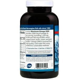 Wild Norwegian Maximum Omega 2000 - Lemon 2,000 Mg 180 Sgels