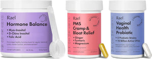 Rael Supplement for Women Bundle - Hormone Balance, Myo-Inositol & D-Chiro Inositol (30 Day Supply) & Probiotics, 15 Billion CFU (30 Day Supply) & PMS Supplement (28 Capsules)