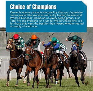 Total Prebiotic & Probiotic Equine Formula - Natural Digestive Supplement for Horses Optimal Gut Health, Nutrient Absorption, Foal Support Pro & Pre Biotics for Livestocks and Horse 8.5 Oz Jar