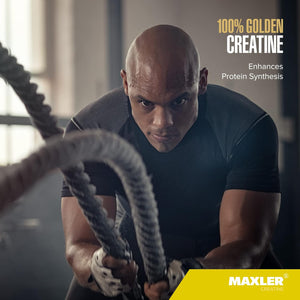 Maxler 100% Golden Creatine - Micronized Creatine Monohydrate Powder - Muscle Building Supplements - Pre/Post Workout Vegan Supplement - Gluten Free Unflavored Creatine Powder - 600 G