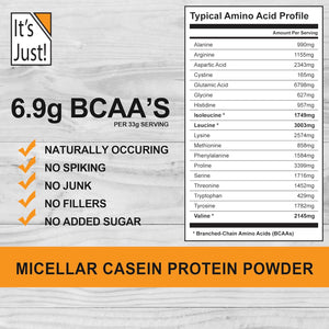 It'S Just! - 100% Casein Protein Powder, Made in USA, No Added Flavors or Sweeteners (Unflavored, 5 Pound (Pack of 1))