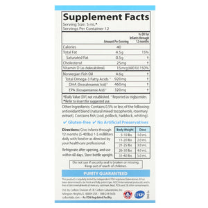 '- Baby'S DHA, 920 Mg Omega-3S + 600 IU (15 Mcg) Vitamin D3, Norwegian, Wild Caught, Sustainably Sourced, 60 Ml (2 Fl Oz)