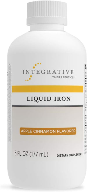 Liquid Iron - Iron Supplement with Vitamin B12 and Folate - Vegan, Gluten-Free & Dairy-Free Supplement for Energy Support* - 6 Fl Oz, Apple Cinnamon Flavored