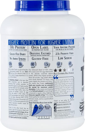 Body Nutrition Trutein High Protein Powder: 45% Whey, 45% Casein, 10% Egg White, Gluten-Free, Low Sodium, Grass Fed Whey Protein Powder, Gym Supplement & Breakfast Shake, Red Velvet Cake, 34G Sample