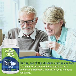 Taurine 1000Mg - Liposomal Taurine Amino Acid Supplement for Heart, Liver, and Brain, Longevity, Exercise - High Absorption, Vegan & Gluten Free (60 Softgels - 1 Pack)