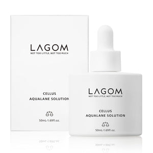 LAGOM Cellus Aqualane Solution Vegetable Squalane Essence Serum Natural Morning Face Texture Firmer Aquatide Tocopherol Enhancing Formula Sensitive Oily Dry Wrinkle Aging Skin 50Ml 1.69Oz
