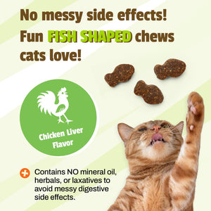 Pet Naturals Hairball - 30 Chicken-Flavored Chews - Cat Supplements & Vitamins for Hairball Control and Digestive Support, Contains No Corn or Wheat