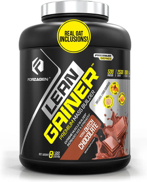 Forzagen Lean Gainer Premium Mass Builder | Mass Gainer Protein Powder for Men & Women | High Calorie Protein, Weight Gain, Bulk, Muscle Building Supplement | Dutch Chocolate, 8 Lbs. (11 Servings)