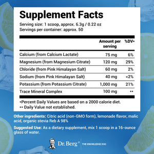 Electrolyte Powder Lemonade - Hydration Powder, 50 Servings