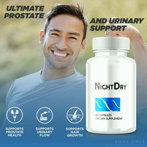 Nightdry Capsules to Support Restful Sleep & to Reduce Bladder Urges 60Ct