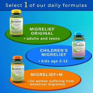 Migrelief+M, Nutritional Support for Menstrual Migraine Sufferers, 60 Caplets