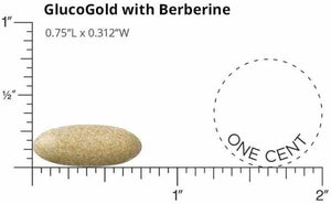 Glucogold with 1500 Mg per Day of Berberpure Berberine, Concentrated Cinnamon, Chromium, Banaba Leaf Extract (90 Tablets)