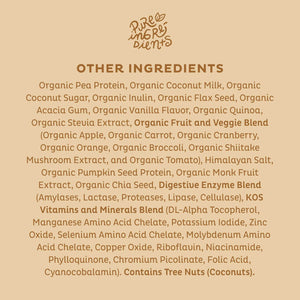 KOS Organic Vegan Protein Powder with 50Mg Caffeine, Salted Caramel Coffee - Pea Protein Blend, Plant Based Superfood Rich in Vitamins & Minerals - Meal Replacement for Women & Men, 28 Servings