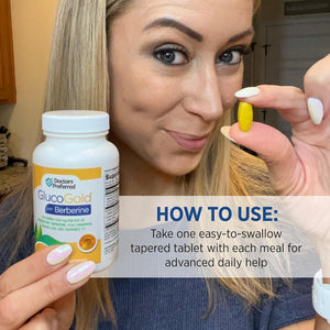 Glucogold with 1500 Mg per Day of Berberpure Berberine, Concentrated Cinnamon, Chromium, Banaba Leaf Extract (90 Tablets)