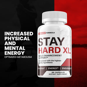Stay Hard XL - Male Virility - 3 Bottles - 180 Capsules