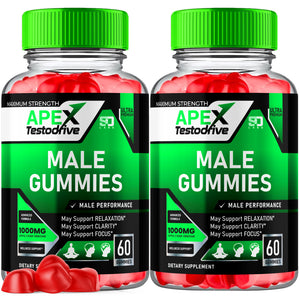 (2 Pack) Apex Testodrive Male Gummies, Apex Testo Drive for Men (120 Gummies)