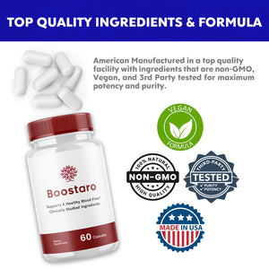 Boostaro Male - Boostaro Capsules for Men, Blood Flow Virility - 5 Pack