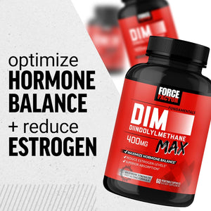 DIM Max, DIM Supplement for Men to Support Hormone Balance and Estrogen Balance, Maximum Strength Diindolylmethane, Superior Absorption, 400Mg, 60 Capsules