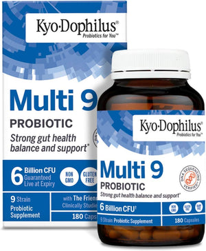Kyolic Kyo-Dophilus Multi-9 Probiotic, for Strong Gut Health Balance and Support, 180 Count