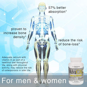 Lane Innovative - Advacal Ultra 1000, Bone Building Calcium, Including Vitamin D3 and Magnesium, Easy Absorption (40 Servings)