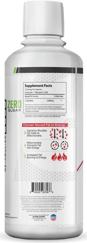 L-Carnitine 3000 Mg Liquid | Stimulant-Free Amino Acid | 31 Servings (Watermelon Candy)