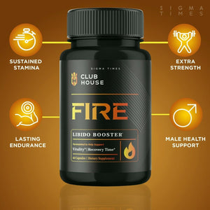 Clubhouse Fire Male Supplement for Advanced Stamina and Virility 60Ct