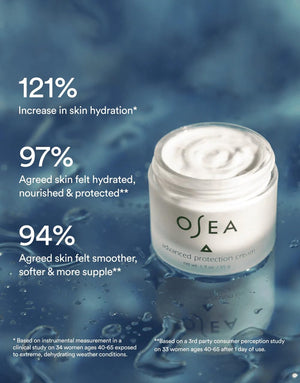 OSEA Advanced Protection Face Cream 1Oz - Hydrating Face Moisturizer - Clean Beauty with Naturally Derived Bio-Retinol - Vegan & Cruelty-Free - Face Cream for Dry Skin - Seaweed Skincare