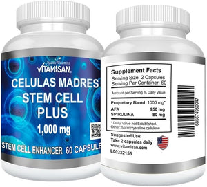 10 Bottles Celulas Madres Stem Cell plus 1000 Mg Capsules