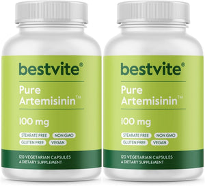 BESTVITE Artemisinin 100Mg (240 Vegetarian Capsules) (2-Pack) - No Stearates - No Flow Agents - Vegan - Gluten Free - Non GMO