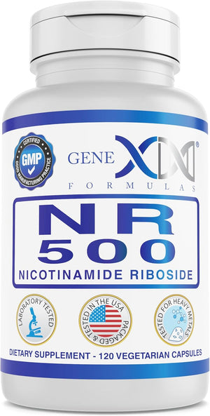 GENEX NR Nicotinamide Riboside 500Mg/Serving (120 Capsules) NAD+ Precursor for Healthy Aging - Gmp-Certified, Non-Gmo, Gluten-Free, Vegetarian (1 Pack)