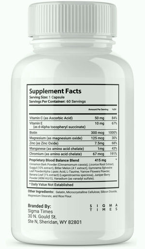 (1 Bottle) Glucocare Dietary Supplement, Gluco Care Supports Inflammation Pills