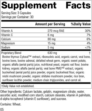 Standard Process Congaplex - Thymus Gland Support Supplement - Support Immune Health with Calcium Lactate, Magnesium, Vitamin C & Vitamin a - Immune System Aid with Mushroom Powder - 150 Capsules