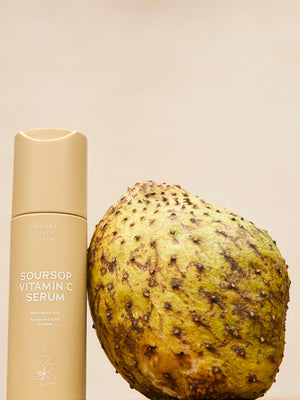 SWEET JULY SKIN Soursop Vitamin C Serum - Soursop, Ferulic Acid & Green Tea, Daily Face Serum for All Skin Types, Hydrating, Firming, Improves Dullness, Clean & Fragrance Free 1 Fl. Oz