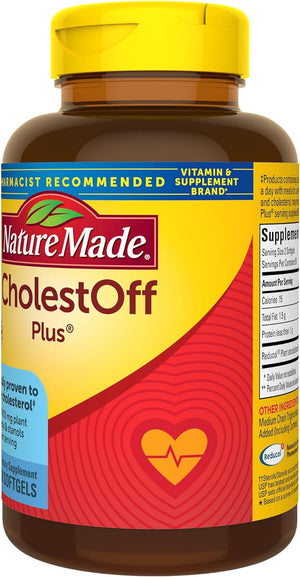 Nature Made Cholestoff Plus, Clinially Proven to Lower Cholesterol, 100 Softgels, 25 Day Supply