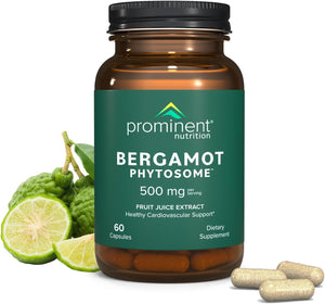 Bergamot Phytosome™ Supplement - Healthy Cardiovascular & Healthy Cholesterol Level Support - Bergamonth Supplement 500 Mg, 60 Day Supply