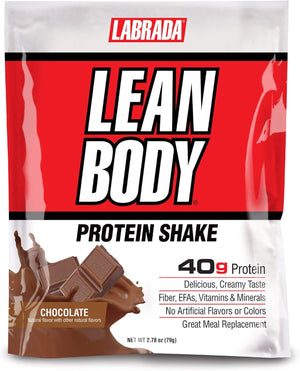Labrada Lean Body MRP All-In-One Chocolate Meal Replacement Shake, 40G Protein, Whey Blend, 8G Healthy Efa'S Fats & Fiber, 22 Vitamins and Minerals , No Artificial Color, Gluten Free, (80 MRP Packets)