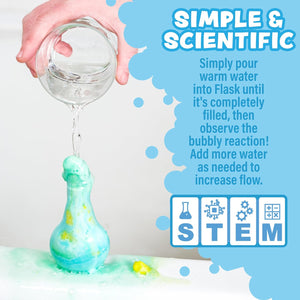 Tub Works® Kids Bath Bomb Potion™ Bath Toy, Variety 6 Pack | Nontoxic | Fizzes, Foams & Bubbles with an Eruption of Color | Interactive Bath Bombs for Kids | Fun Science Toddler & Kids Bath Toys